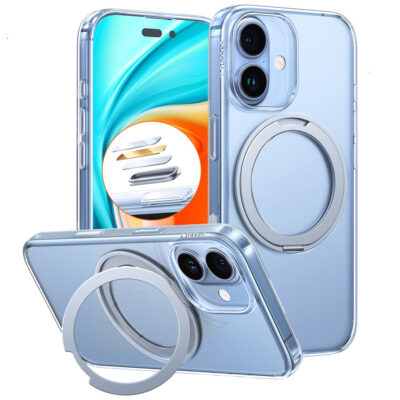 TORRAS Ostand O1 Guardian Series For iPhone 17 MagSafe Rotating Kickstand Case Transparent iPhone 17 by The Case Factory