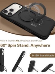 TORRAS Ostand Q3 Silicone Series For iPhone 17 Pro Case Kickstand Liquid Silicone Phone Cover Compatible with MagSafe by The Case Factory