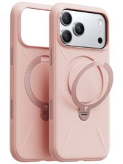 TORRAS Ostand Q3 Silicone Series For iPhone 17 Pro Case Kickstand Liquid Silicone Phone Cover Compatible with MagSafe Pink iPhone 17 Pro by The Case Factory