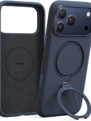 TORRAS Ostand Q3 Silicone Series For iPhone 17 Pro Max Case Magnetic Ring Kickstand Liquid Silicone Phone Cover Midnight Blue iPhone 17 Pro Max by The Case Factory