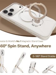 TORRAS Ostand Q3 Silicone Series For iPhone 17 Pro Max Case Magnetic Ring Kickstand Liquid Silicone Phone Cover by The Case Factory