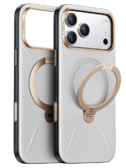TORRAS Ostand Q3 VegSkin Series For iPhone 17 Pro Case Compatible with MagSafe Kickstand Phone Cover Grey iPhone 17 Pro by The Case Factory
