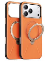 TORRAS Ostand Q3 VegSkin Series For iPhone 17 Pro Max Case Compatible with MagSafe Kickstand Phone Cover Orange iPhone 17 Pro Max by The Case Factory