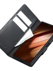 QIALINO For Samsung Galaxy Z Fold7 Case with Card Holder Genuine Leather Stand Phone Cover by The Case Factory