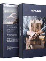 QIALINO For iPhone 17 Pro Max Case Wallet Flip Stand Genuine Cow Leather Phone Cover by The Case Factory