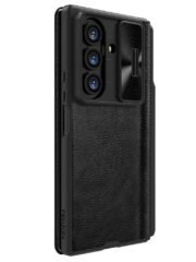 NILLKIN Qin Pro Series for Samsung Galaxy Z Fold7 Case with Card Slots Leather Phone Cover with Stylus by The Case Factory