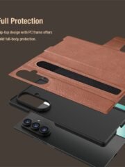 NILLKIN For Samsung Galaxy Z Fold7 Case PU-PC Stand Design Phone Cover with Card Slot by The Case Factory