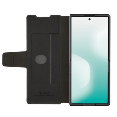 NILLKIN For Samsung Galaxy Z Fold7 Case PU-PC Stand Design Phone Cover with Card Slot by The Case Factory