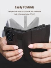 NILLKIN For Samsung Galaxy Z Fold7 Case PU-PC Stand Design Phone Cover with Card Slot by The Case Factory