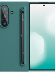 NILLKIN Flex Pure Fold Case for Samsung Galaxy Z Fold7 Silicone-PC Phone Cover with Stylus Pen Green Samsung Galaxy Z Fold7 by The Case Factory