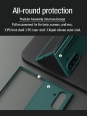 NILLKIN Flex Pure Fold Case for Samsung Galaxy Z Fold7 Silicone-PC Phone Cover with Stylus Pen by The Case Factory