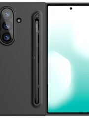 NILLKIN Flex Pure Fold Case for Samsung Galaxy Z Fold7 Silicone-PC Phone Cover with Stylus Pen Black Samsung Galaxy Z Fold7 by The Case Factory