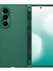 NILLKIN Super Frosted Shield Fold for Samsung Galaxy Z Fold7 Case Compatible with MagSafe PC Matte Phone Cover with Stylus Pen Green Samsung Galaxy Z Fold7 by The Case Factory