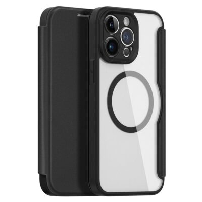 DUX DUCIS Skin X Pro for iPhone 14 Pro Max Magnetic Case Card Slot Leather Flip Phone Cover Black iPhone 14 Pro Max by The Case Factory