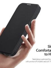 DUX DUCIS Skin X Pro for iPhone 14 Pro Max Magnetic Case Card Slot Leather Flip Phone Cover by The Case Factory