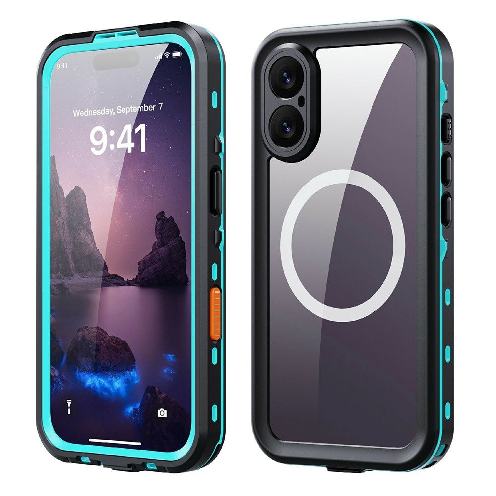 REDPEPPER Dot+ Series For iPhone 17 Case Compatible with MagSafe IP68 Waterproof Clear Back Phone Cover Blue iPhone 17 by The Case Factory