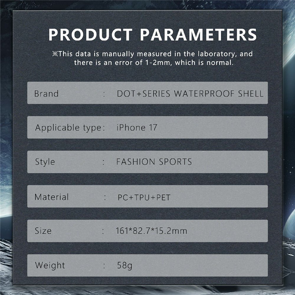 REDPEPPER Dot+ Series For iPhone 17 Case Compatible with MagSafe IP68 Waterproof Clear Back Phone Cover by The Case Factory