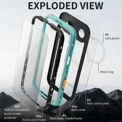 REDPEPPER Dot+ Series For iPhone Air Case Compatible with MagSafe IP68 Waterproof Clear Back Phone Cover by The Case Factory