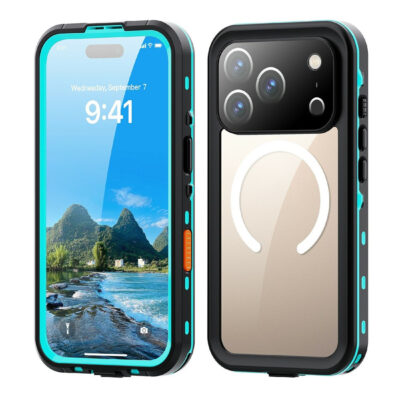 REDPEPPER Dot+ Series For iPhone 17 Pro Case Compatible with MagSafe IP68 Waterproof Clear Back Phone Cover Blue iPhone 17 Pro by The Case Factory