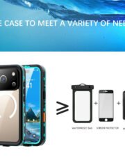 REDPEPPER Dot+ Series For iPhone 17 Pro Case Compatible with MagSafe IP68 Waterproof Clear Back Phone Cover by The Case Factory