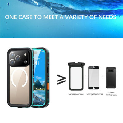 REDPEPPER Dot+ Series For iPhone 17 Pro Case Compatible with MagSafe IP68 Waterproof Clear Back Phone Cover by The Case Factory