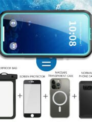 REDPEPPER Dot+ Series For iPhone 17 Pro Max Case Compatible with MagSafe IP68 Waterproof Clear Back Phone Cover by The Case Factory