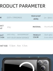 REDPEPPER Dot+ Series For iPhone 17 Pro Max Case Compatible with MagSafe IP68 Waterproof Clear Back Phone Cover by The Case Factory