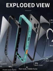 REDPEPPER Dot+ Series For iPhone 17 Pro Max Case Compatible with MagSafe IP68 Waterproof Clear Back Phone Cover by The Case Factory