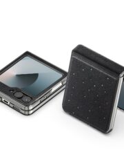 DUX DUCIS STEX Series For Samsung Galaxy Z Flip6 5G / Galaxy Z Flip7 FE Case Star Pattern Leather Phone Cover by The Case Factory