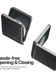 DUX DUCIS STEX Series For Samsung Galaxy Z Flip6 5G / Galaxy Z Flip7 FE Case Star Pattern Leather Phone Cover by The Case Factory