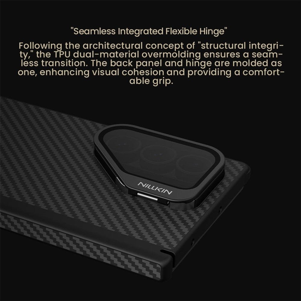 NILLKIN For Samsung Galaxy Z Fold7 Case TPU - Aramid Fiber Lens Cover Kickstand Phone Cover | Compatible with MagSafe by The Case Factory