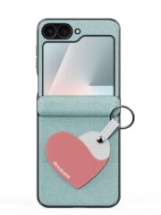DUX DUCIS Luvy Series For Samsung Galaxy Z Flip6 / Galaxy Z Flip7 FE Case Leather Phone Cover with Ring Holder / Strap by The Case Factory