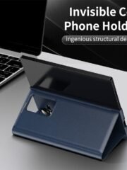 Flip Leather Case For Samsung Galaxy Z Fold 7 6 5 4 3 Series with Smart View Window and Card Slot Phone Cover by The Case Factory