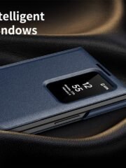 Flip Leather Case For Samsung Galaxy Z Fold 7 6 5 4 3 Series with Smart View Window and Card Slot Phone Cover by The Case Factory