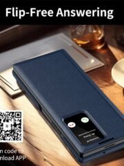 Flip Leather Case For Samsung Galaxy Z Fold 7 6 5 4 3 Series with Smart View Window and Card Slot Phone Cover by The Case Factory