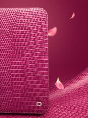 QIALINO For iPhone 17 Pro Wallet Case Crocodile Texture Genuine Cow Leather Anti-Drop Phone Cover by The Case Factory