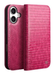 QIALINO For iPhone 17 Wallet Case Crocodile Texture Genuine Cow Leather Anti-Drop Phone Cover As Shown iPhone 17 by The Case Factory