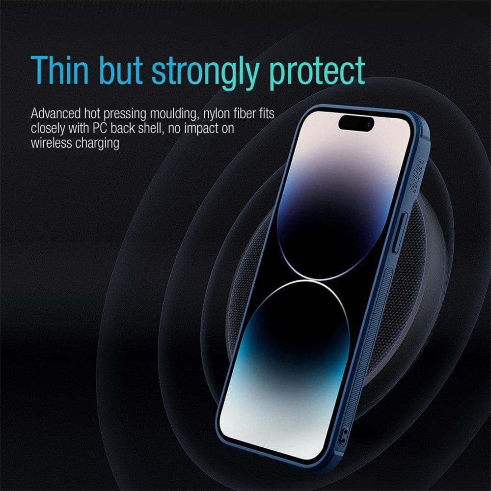 NILLKIN for iPhone 14 Pro Texture Pro Anti-scratch Phone Case Cover with Camera Slide Protector Support Magnetic Wireless Charging by The Case Factory