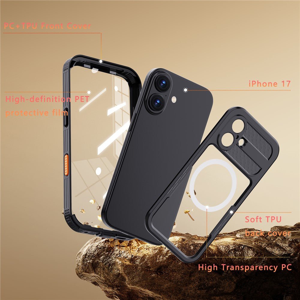 REDPEPPER For iPhone 17 IP68 Waterproof Case Clear Back Phone Cover Compatible with MagSafe by The Case Factory
