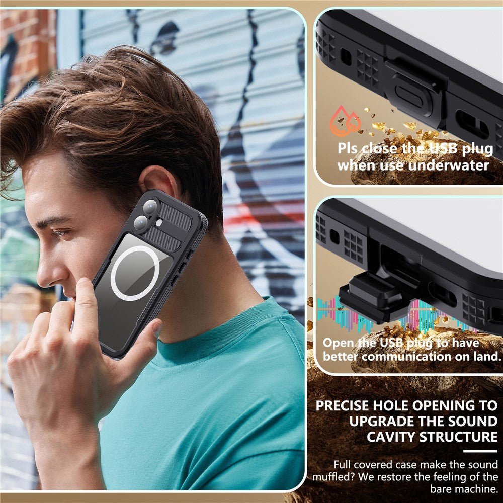 REDPEPPER For iPhone 17 IP68 Waterproof Case Clear Back Phone Cover Compatible with MagSafe by The Case Factory