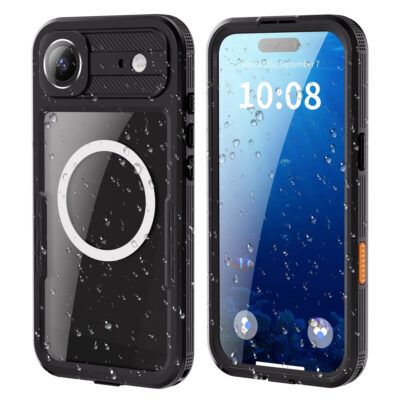 REDPEPPER For iPhone Air IP68 Waterproof Case Clear Back Phone Cover Compatible with MagSafe Black iPhone Air by The Case Factory