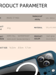 REDPEPPER For iPhone 17 Pro IP68 Waterproof Case Clear Back Phone Cover Compatible with MagSafe by The Case Factory