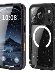 REDPEPPER For iPhone 17 Pro IP68 Waterproof Case Clear Back Phone Cover Compatible with MagSafe Black iPhone 17 Pro by The Case Factory