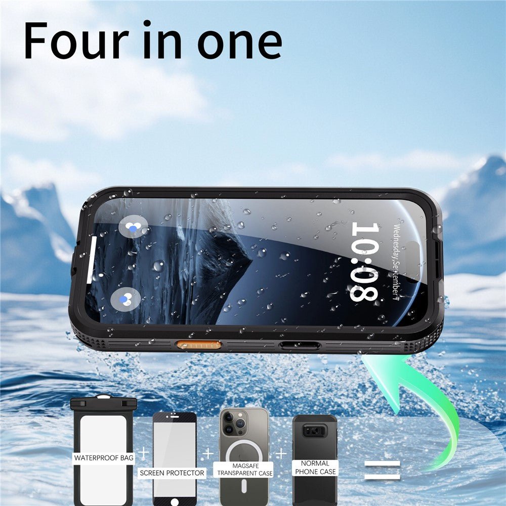 REDPEPPER For iPhone 17 Pro Max IP68 Waterproof Case Clear Back Phone Cover Compatible with MagSafe by The Case Factory
