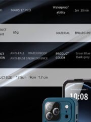 REDPEPPER For iPhone 17 Pro Max IP68 Waterproof Case Clear Back Phone Cover Compatible with MagSafe by The Case Factory