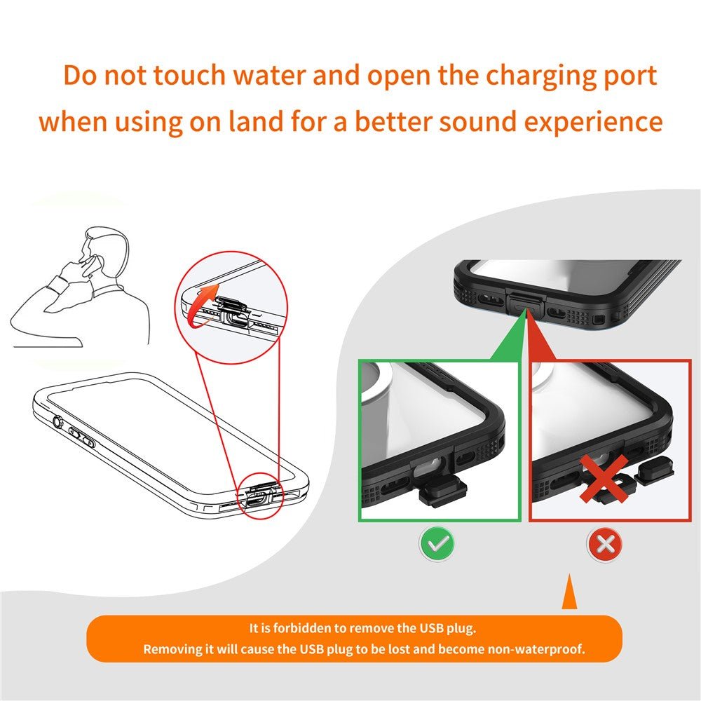 REDPEPPER For iPhone 17 Pro Max IP68 Waterproof Case Clear Back Phone Cover Compatible with MagSafe by The Case Factory