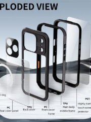 REDPEPPER For iPhone 17 Pro Max IP68 Waterproof Case Clear Back Phone Cover Compatible with MagSafe by The Case Factory