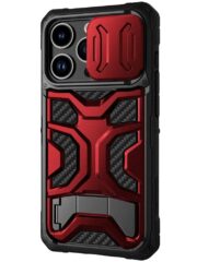NILLKIN Adventurer Pro for iPhone 14 Pro Anti-drop Case Kickstand Slide Camera Cover Design Phone Protective Cover Red iPhone 14 Pro by The Case Factory