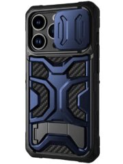 NILLKIN Adventurer Pro for iPhone 14 Pro Anti-drop Case Kickstand Slide Camera Cover Design Phone Protective Cover Blue iPhone 14 Pro by The Case Factory