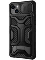NILLKIN Adventurer Pro for iPhone 14 Plus Kickstand Slide Camera Cover Design Phone Anti-drop Case Hybrid Protective Cover Black iPhone 14 Plus by The Case Factory